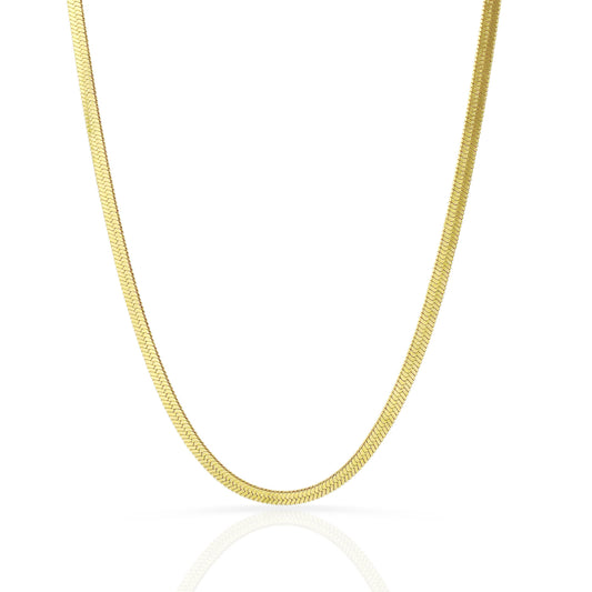 Becca leveä kultainen kaulakoru